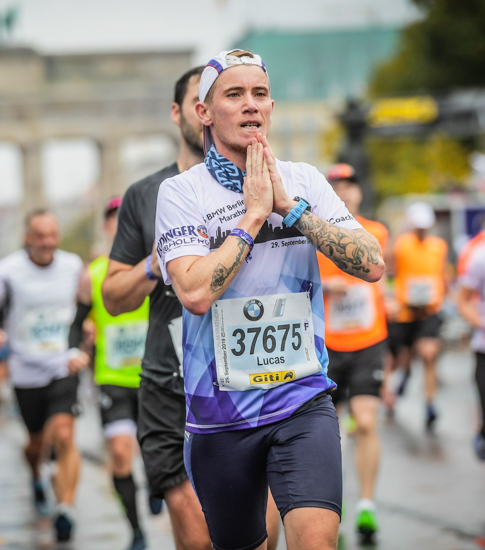 Lucas, Lauf- und Triathloncoach, beim Berlin Marathon